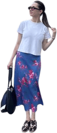 Wedding guest dress with white t-shirt