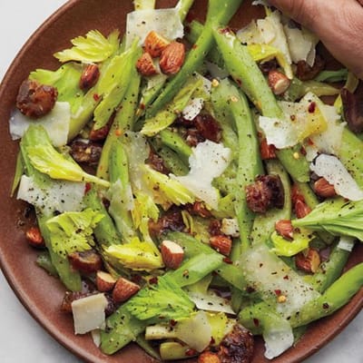Celery Salad with Dates, Almonds, and Parmesan Recipe