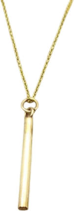 Narrow Solid 14K Gold Cylinder Urn Necklace for Cremation Ashes, Holds a Small Pinch of Ashes