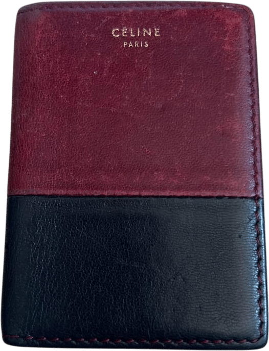 Celine Phoebe Philo Burgundy and Black Wallet