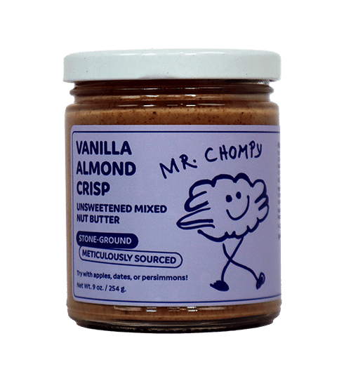 Lil rice cake with Chompy nut butter