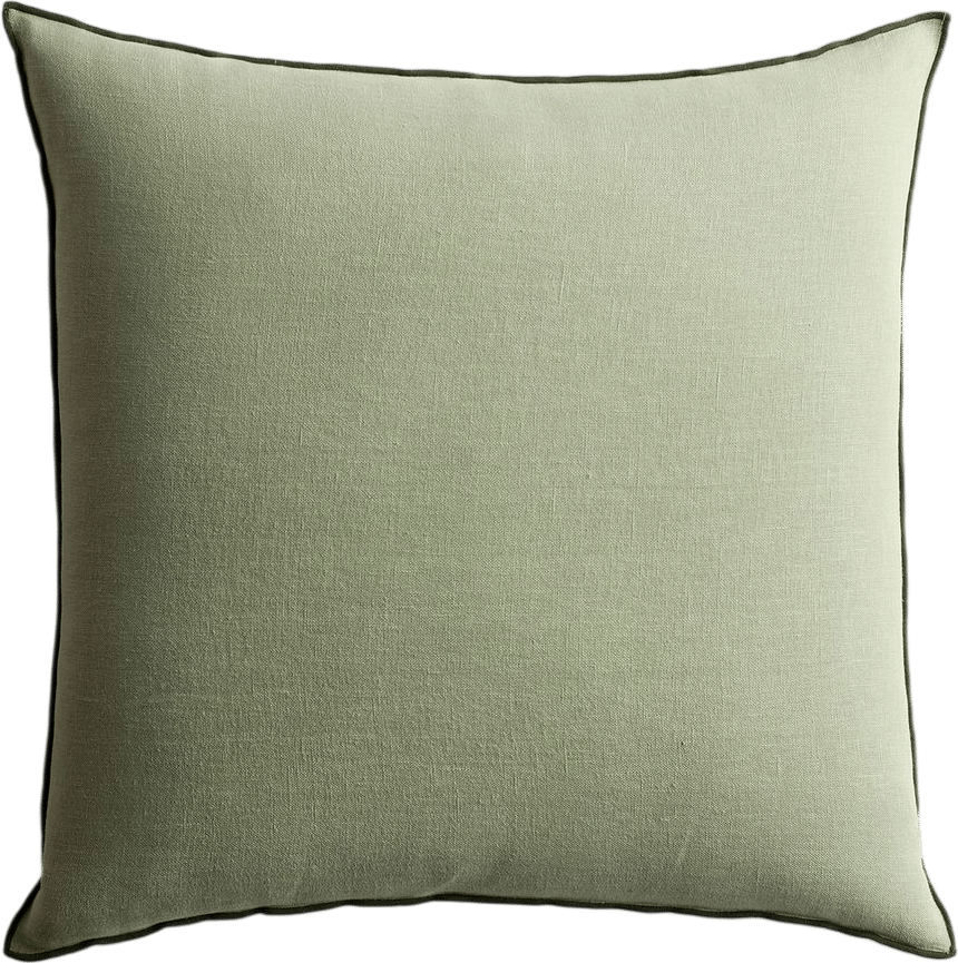 Contrast European Linen Flange Edge Pillow Cover