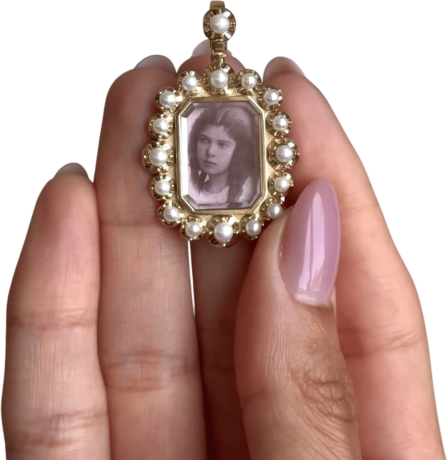 Crown Frame Locket Pendant