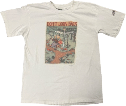 Vintage Mary Engelbreit Don't Look Back T-shirt Size L 1985 Single Stitch
