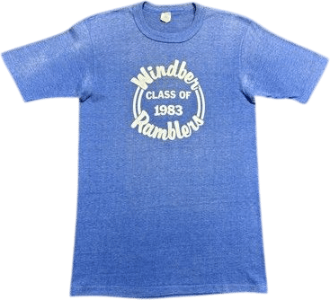 Vintage 80s T-Shirt Thin Single-Stitch Class Of 83’ Windber Ramblers Faded 50/50