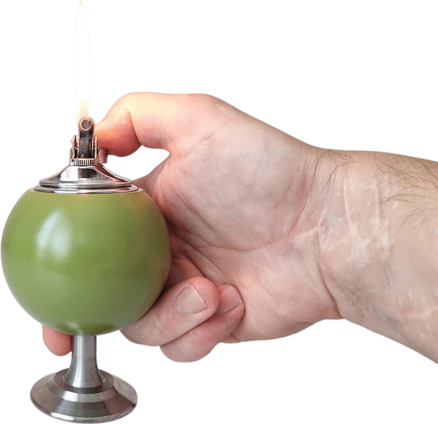 Vintage Green Globe Table Lighter