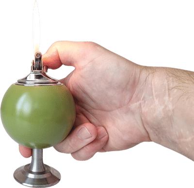 Vintage Green Globe Table Lighter