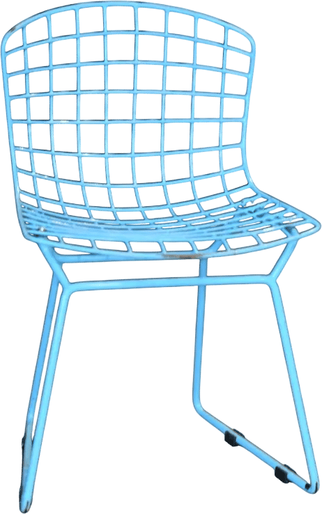 Vintage Knoll Bertoia Small Wire Chair (Blue)
