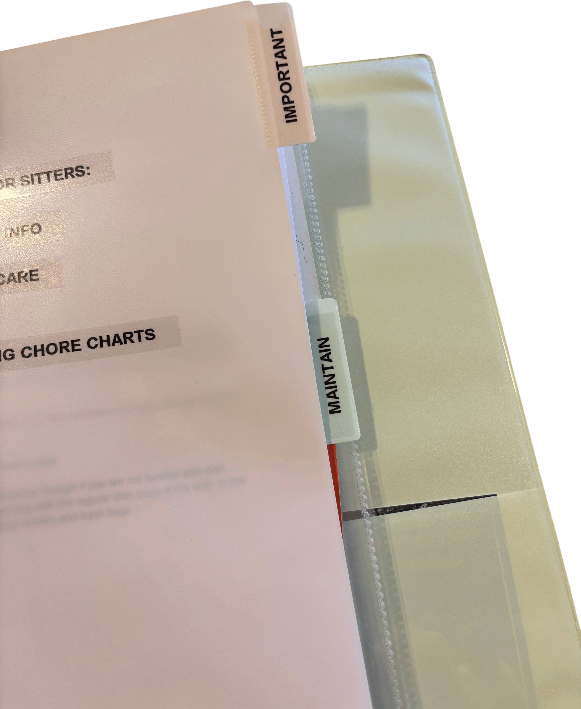 Having a house management binder!
