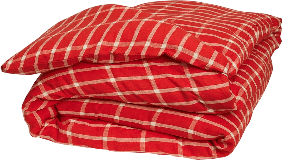 Remi Linen Quilt Cover - Scarlet