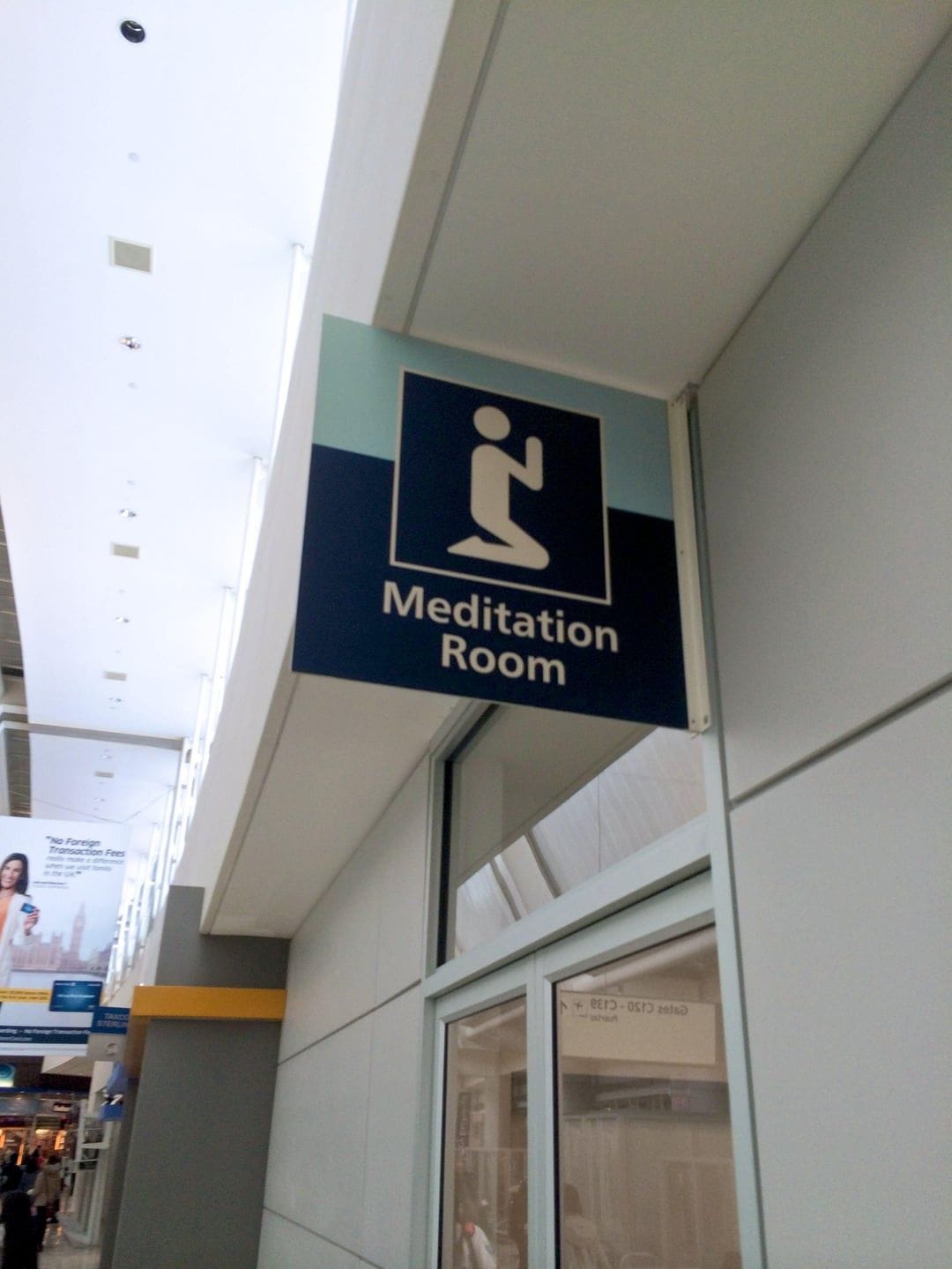Hang out in the airport prayer/meditation room