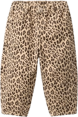 ANIMAL PRINT BARREL PANTS
