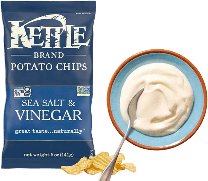 Dipping Potato chips in mayo