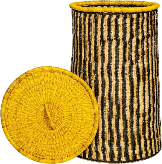Handwoven Laundry Basket With Lid