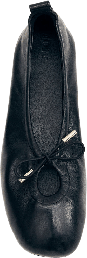 alohas rosalind black leather flats