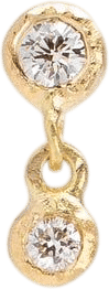 Two Bezel Diamonds Single Stud