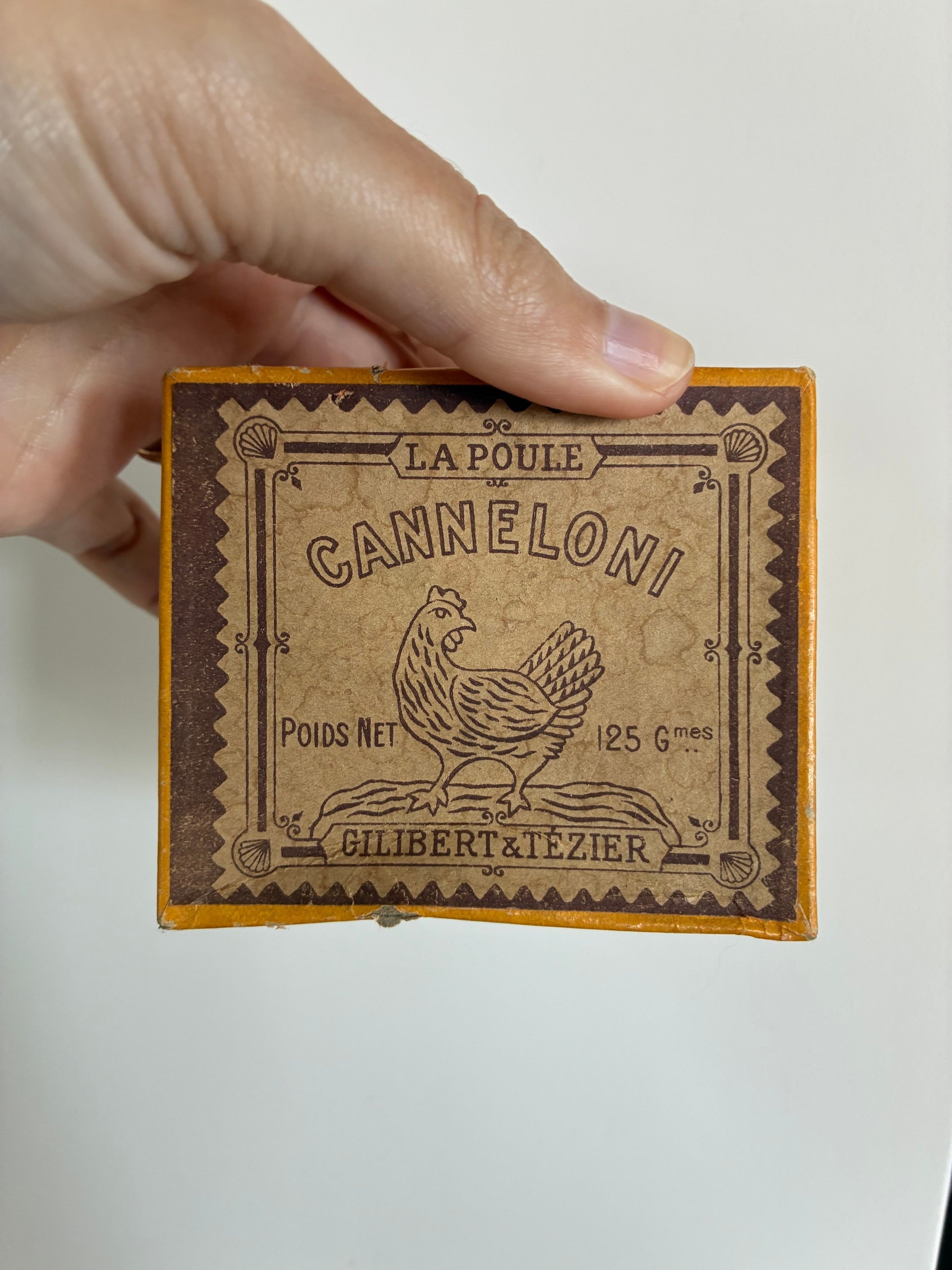 Old bouillon cube box from a Nice antique market