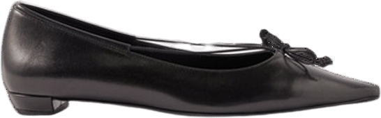 Claudette Bow Leather Ballet Flats