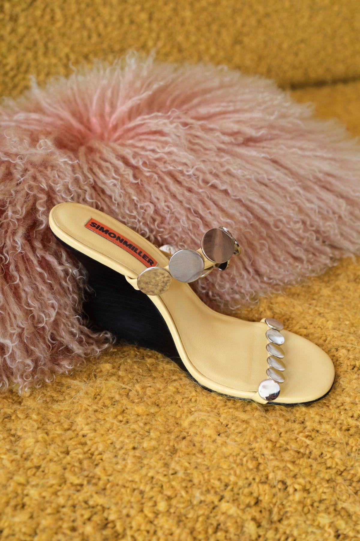 Simon Miller Disco Wedge In Butter/Silver