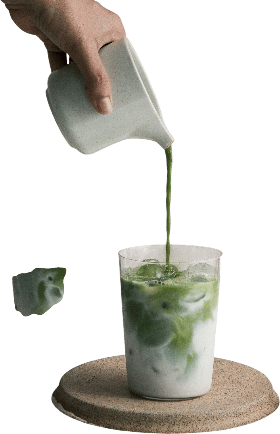 making at home iced maple matcha >>>