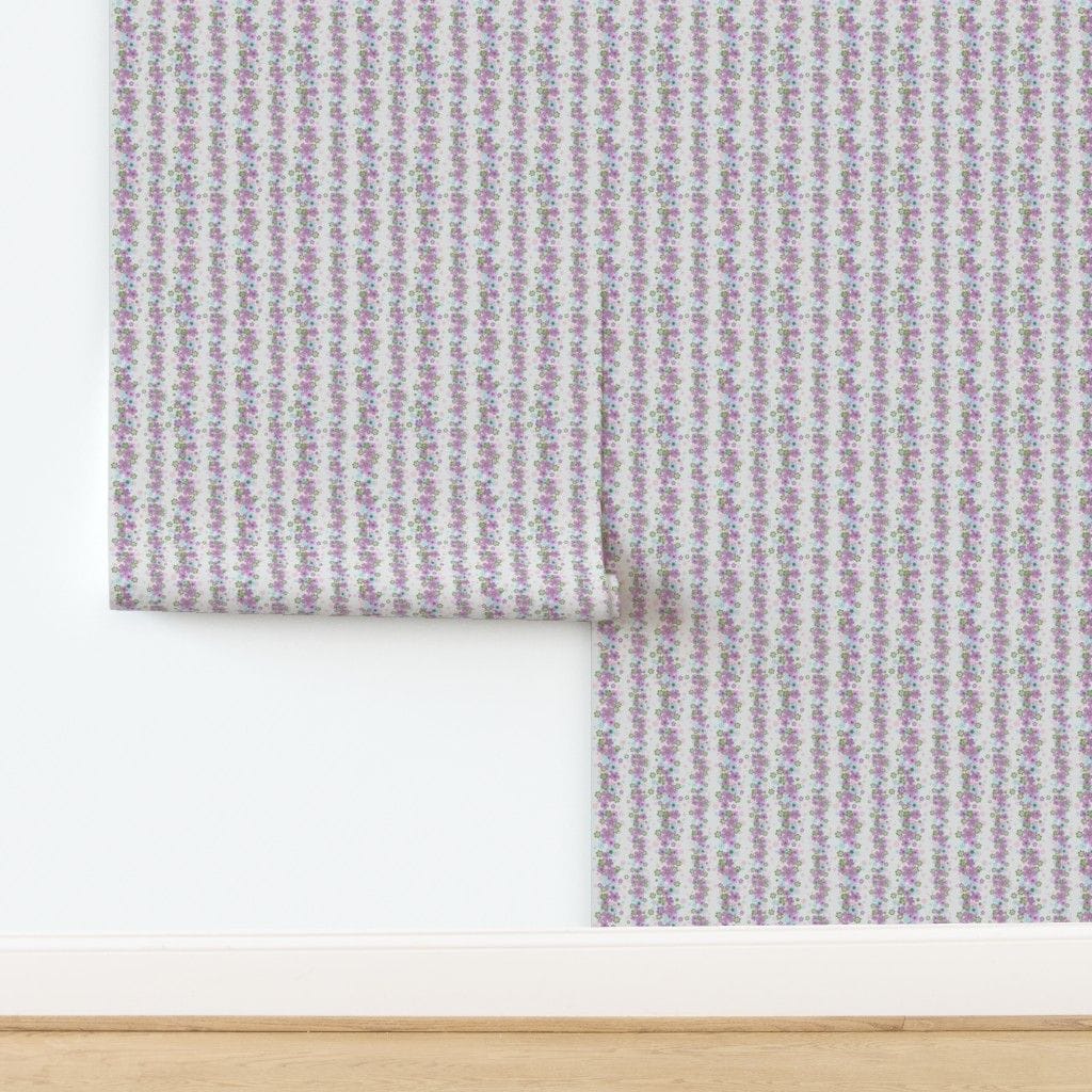 Wallpaper in Purple Flower Vines