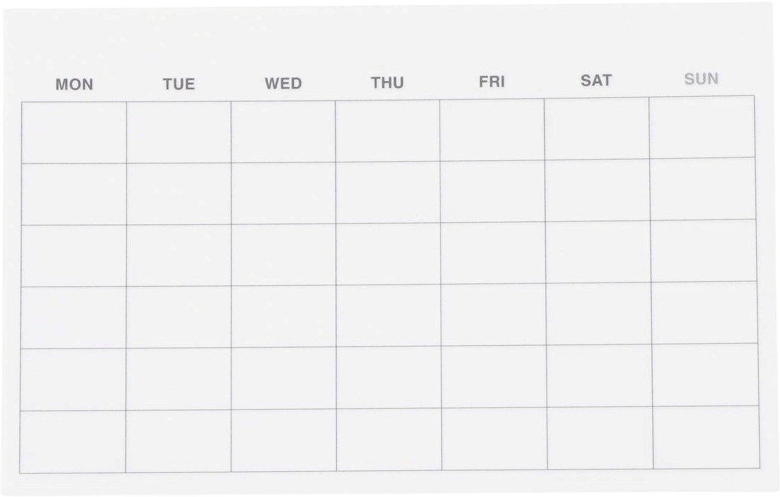 MUJI Monthly Calendar Sticky Note