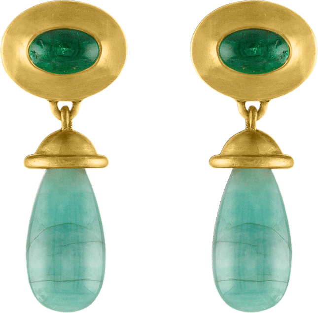 Prounis Jewelry Emerald Alabastra Earrings