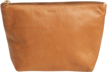 Leather Zip Pouch from Baggu