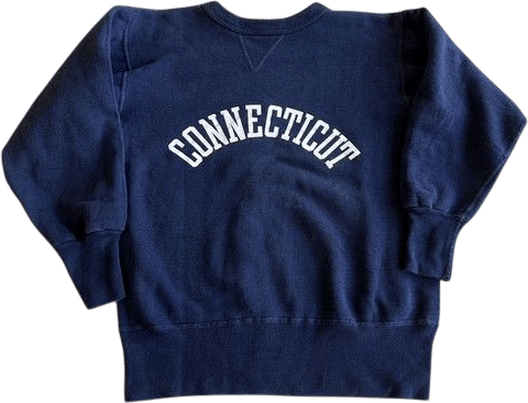 VINTAGE 50s 60s Connecticut Single V Sweatshirt Sz Small 18x23