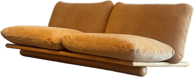 Handcrafted Wood Frame Low Daybed / Two Seat Sofa