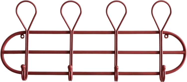 Red Iron Coat Rack