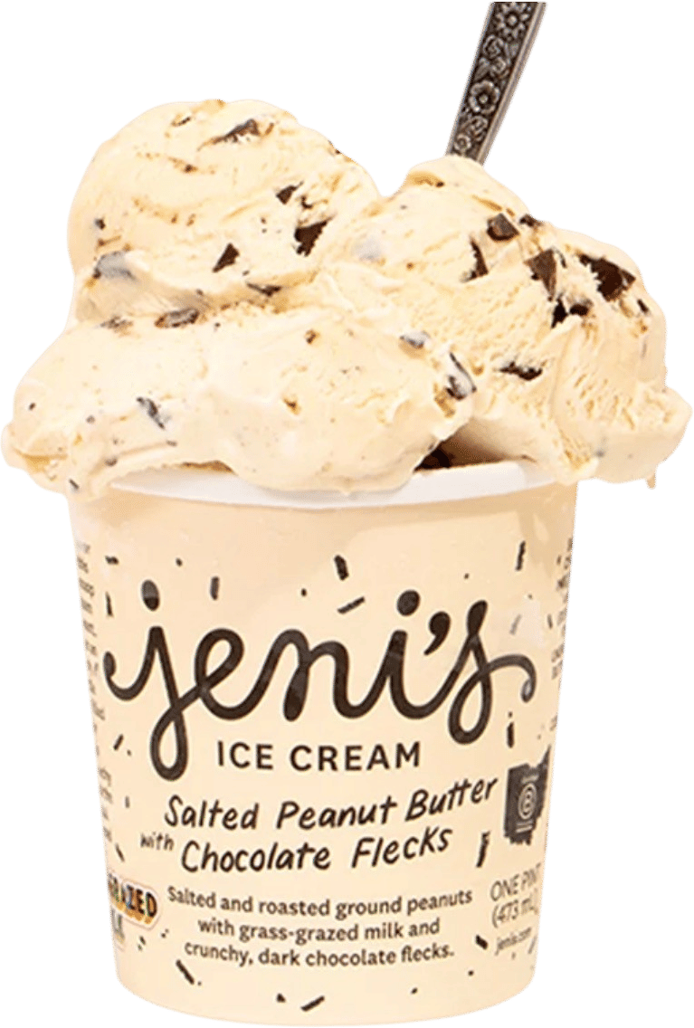 jeni’s ice cream - salted peanut butter with chocolate flecks
