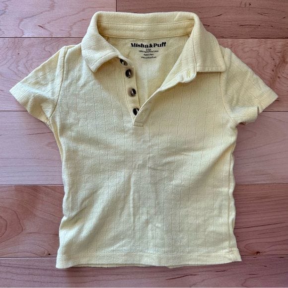 Misha and Puff Hearts Polo Shirt (Vintage Yellow)
