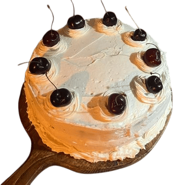 Cherry Cornbread Cake + Honey Mascarpone Cream