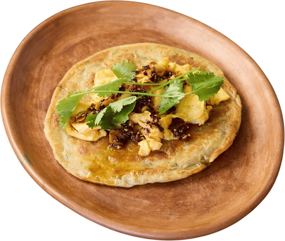 Trader Joe’s Scallion Pancake & Eggs
