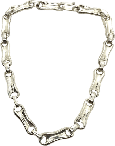 Silver Taffy Pull Chain Necklace