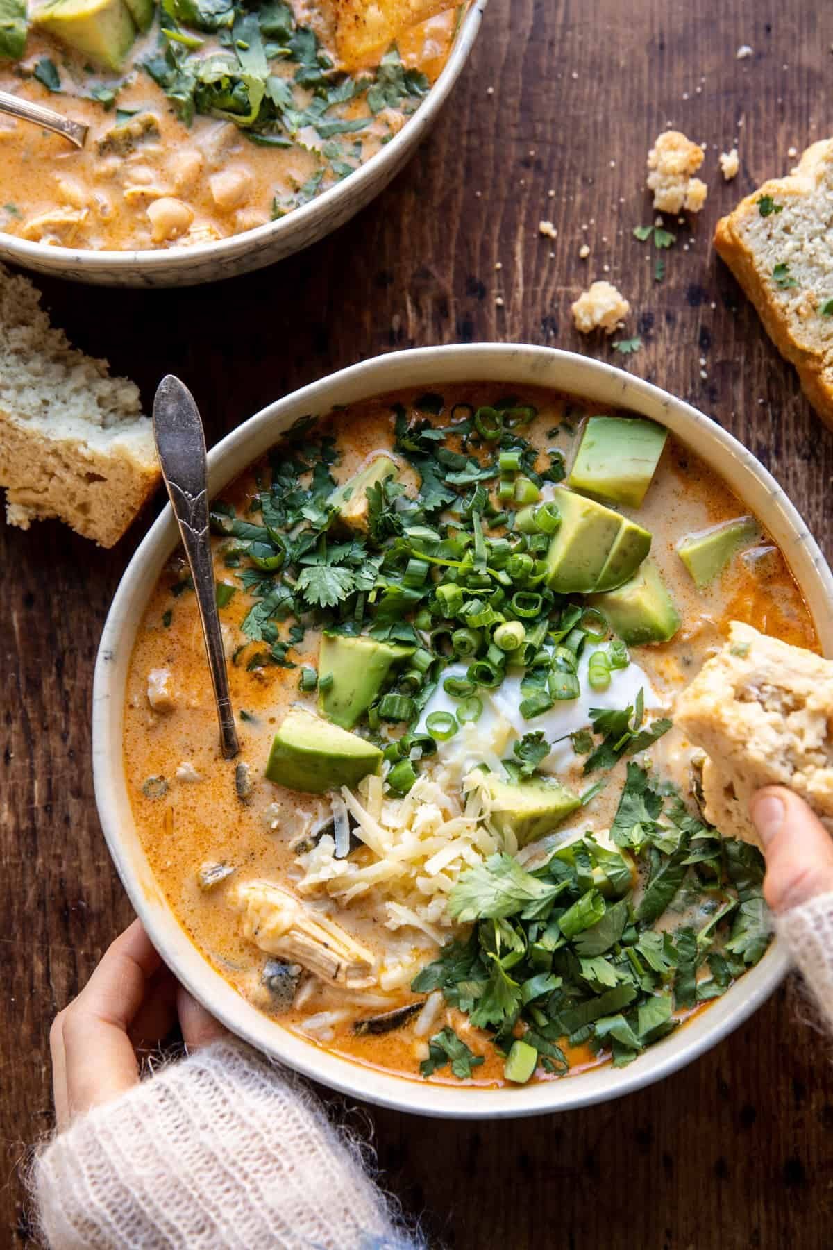 half baked harvest white chicken chili