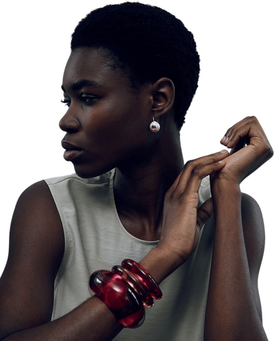 Arc Cuff in Magenta