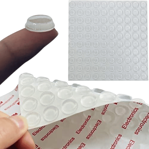 100pcs Cabinet Door Bumpers Clear Rubber Stoppers Bumpers Self Adhesive Cupboard Door Drawer Furniture Bumpers Glass Tops Cutting Boards Picture Frames 1/2"