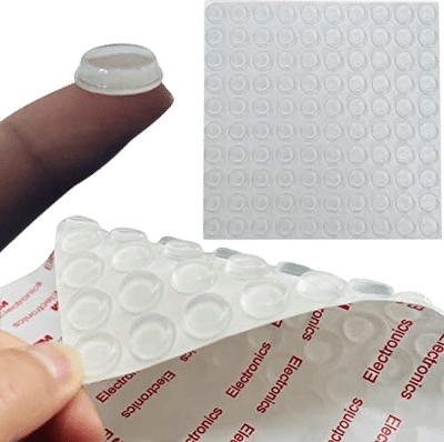 Monochef Clear Rubber Cabinet Door Bumpers (100-Pack)