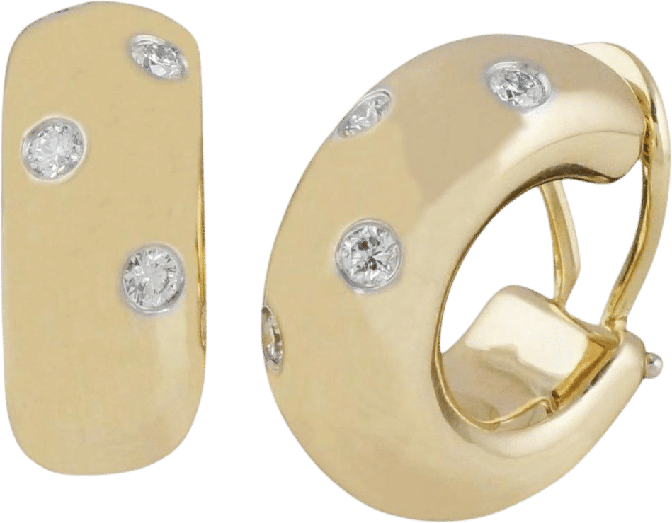 Etoile Diamond Hoop Earrings