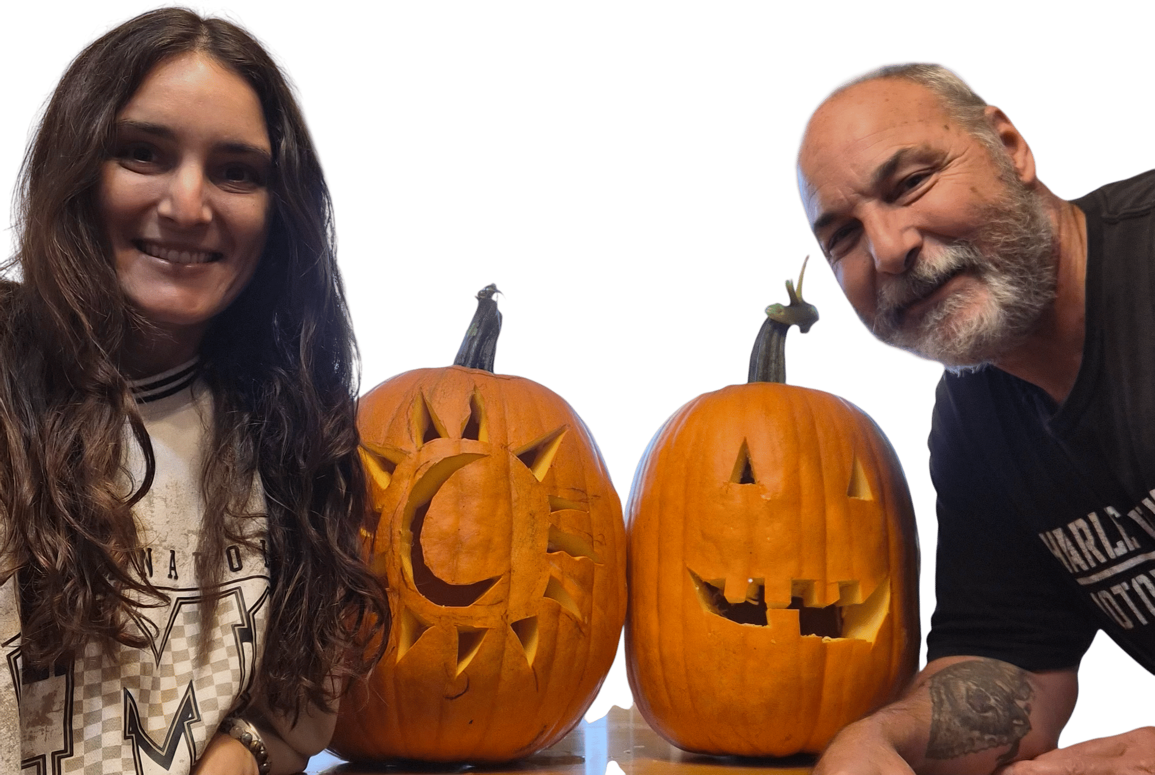 carving pumpkins with your parents