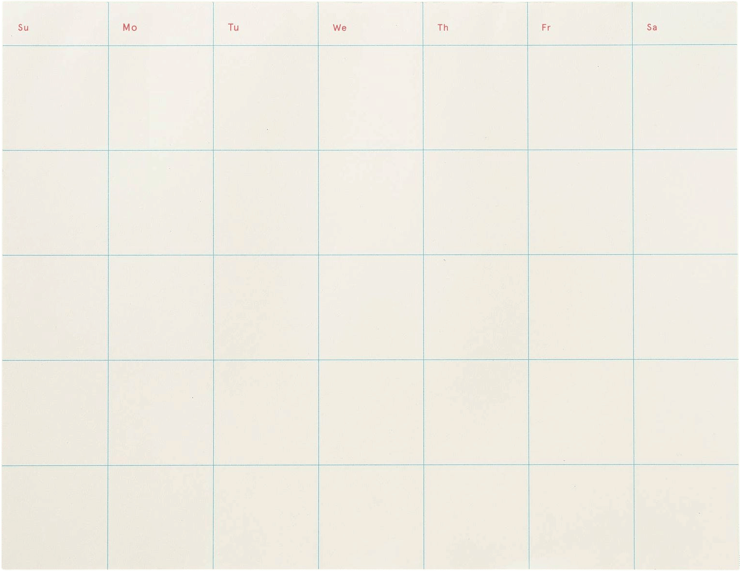 My monthly calendar