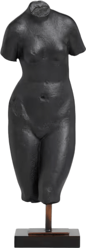 Black Polystone Woman Sculpture