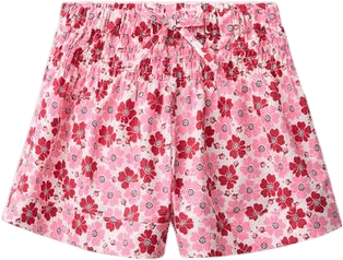 FLORAL POPLIN SHORTS