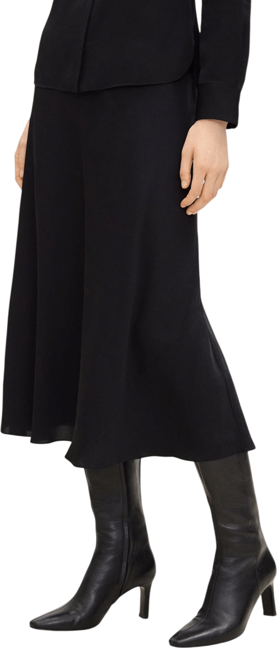 theory black skirt