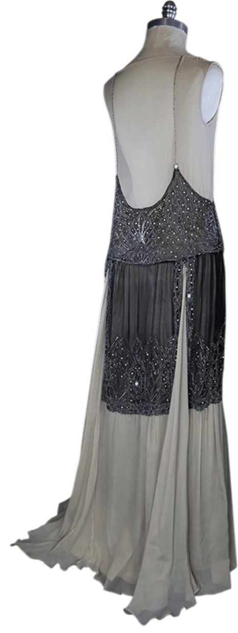 Art-deco Beaded Gown