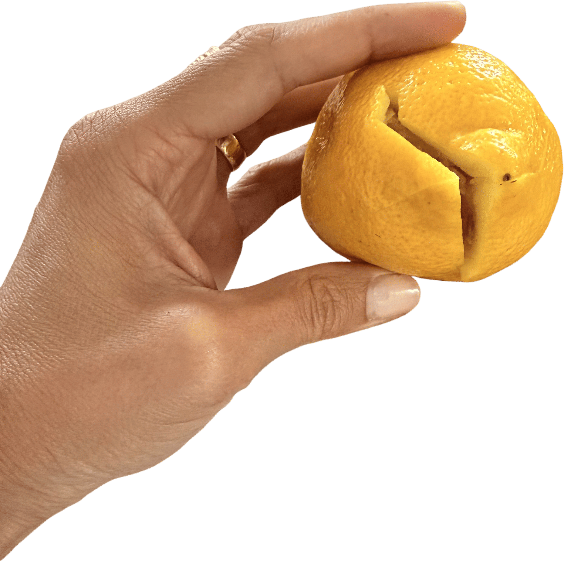 Score the lemon, squeeze the lemon