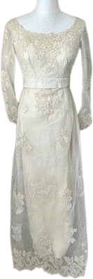 Vintage Ivory Empire Waist Dress