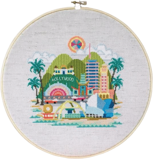 Pretty Little Los Angeles Cross Stitch Pattern + Materials